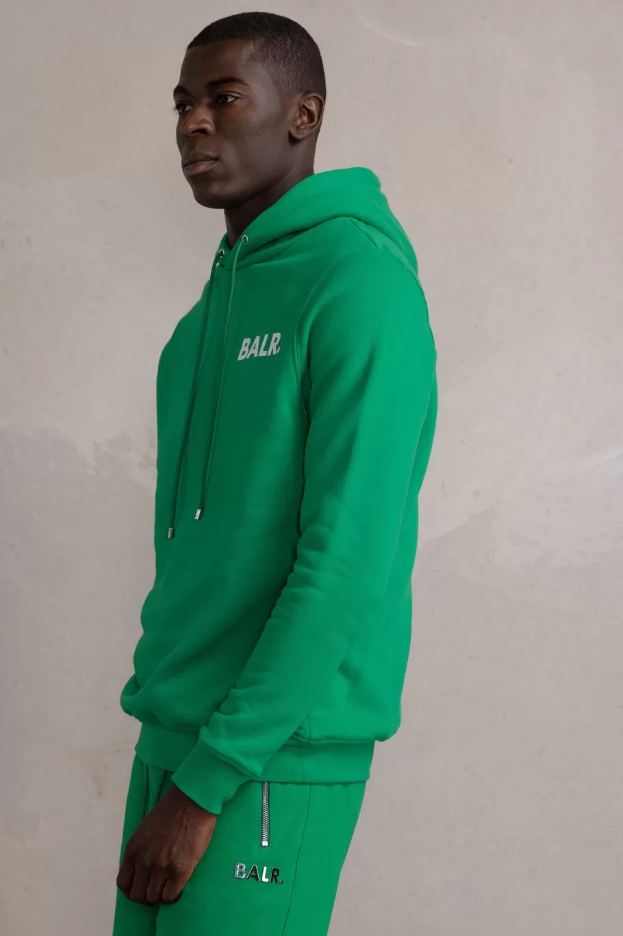 BALR. Hoodies | Brand Straight Small Logo Hoodie Putting Green/Bright White