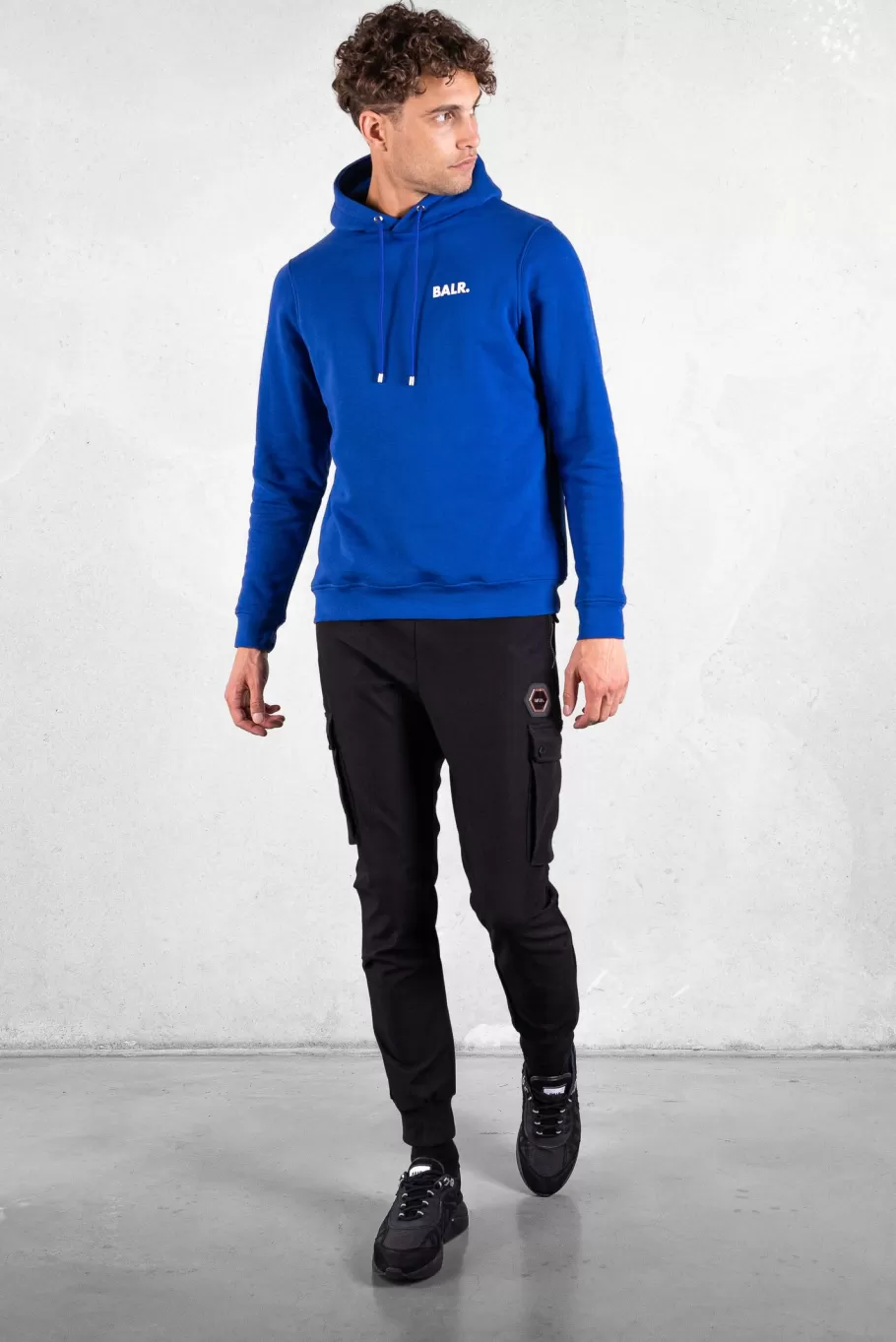 BALR. Hoodies | Brand Straight Small Logo Hoodie Surf The Web/Bright White