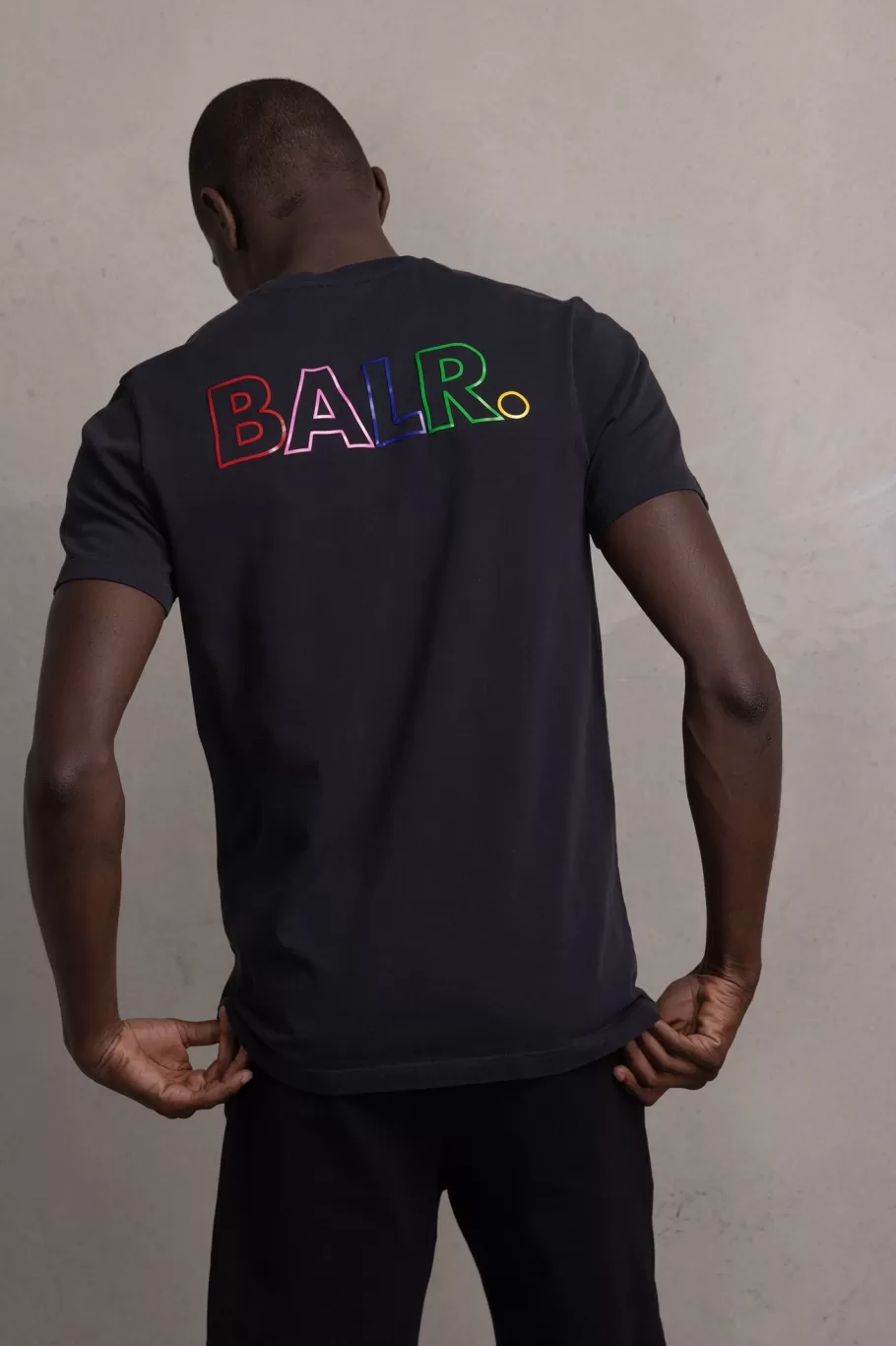 BALR. T-Shirts | Olaf Straight Colored Letters T-Shirt Jet Black