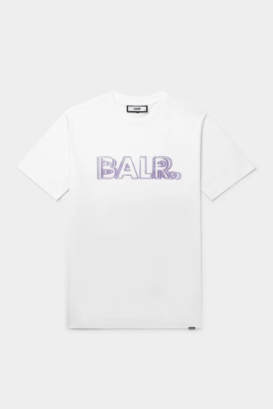 BALR. T-Shirts | Olaf Straight Neon Brand T-Shirt Bright White/Paisley Purple