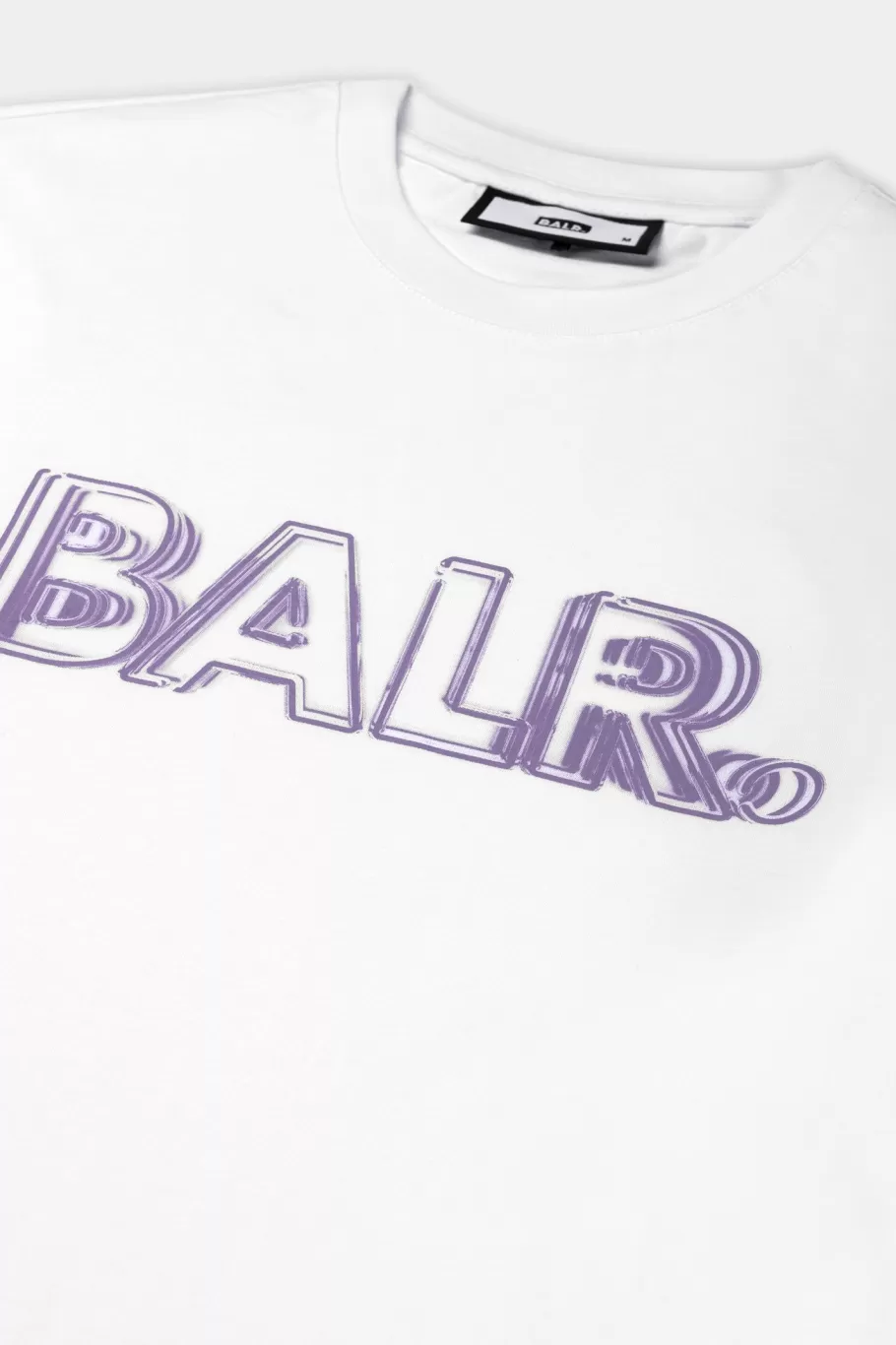 BALR. T-Shirts | Olaf Straight Neon Brand T-Shirt Bright White/Paisley Purple