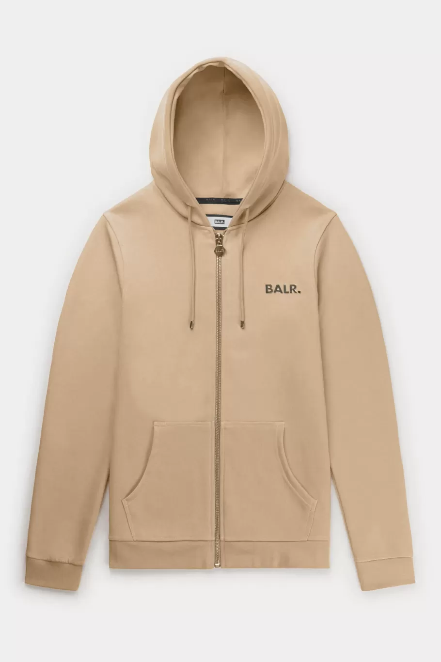 BALR. Sweatshirts | Q-Series Straight Zip Thru Hoodie Renewed Irish Cream