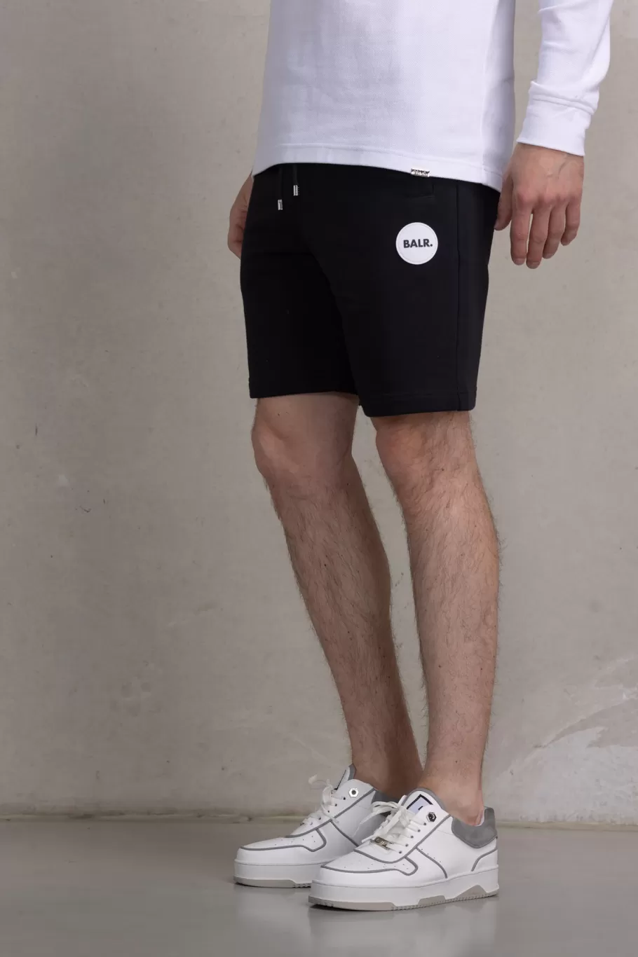 BALR. Shorts | Tony Regular Round Rubber Badge Sweat Shorts Jet Black